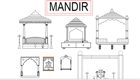 home temple cad block free download